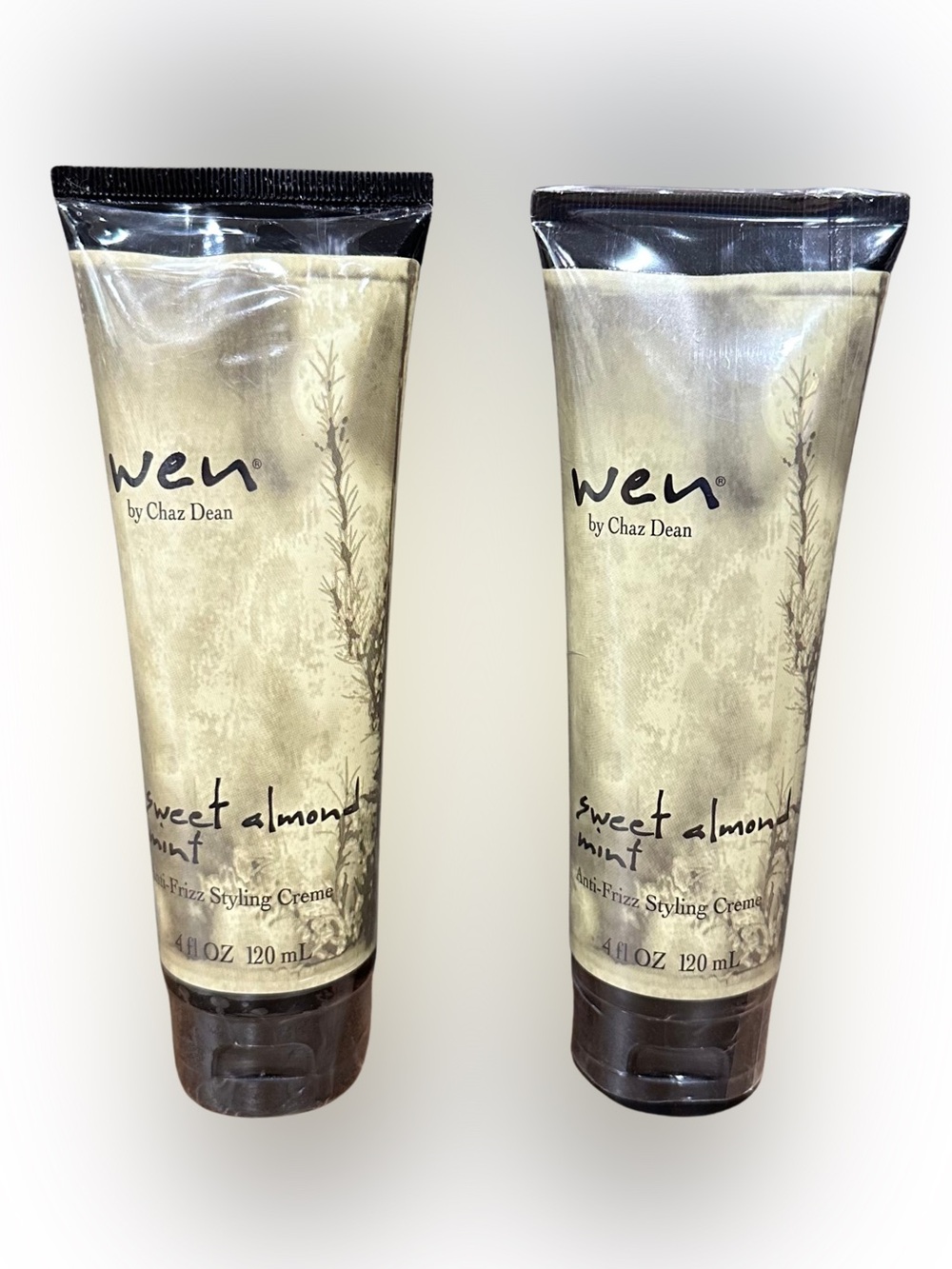 2) WEN Sweet Almond Mint Anti-Freeze Styling Crème 4oz Lot of 2 SEALED